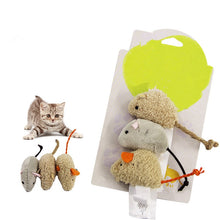 Load image into Gallery viewer, 3pcs/set New Cat Toy Mouse Long Tail Fur Mice Toys Cat Products Randomly
